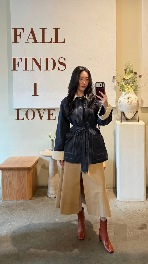 Instagram post by @natalikim for TJ Maxx. Caption reads: [...] my fall finds did not disappoint 🤎 @tjmaxx....