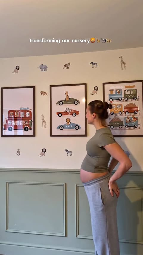 Instagram post by @gljrenovates for Nursery Stickers. Caption reads: [...] Lots more still to do but we used....