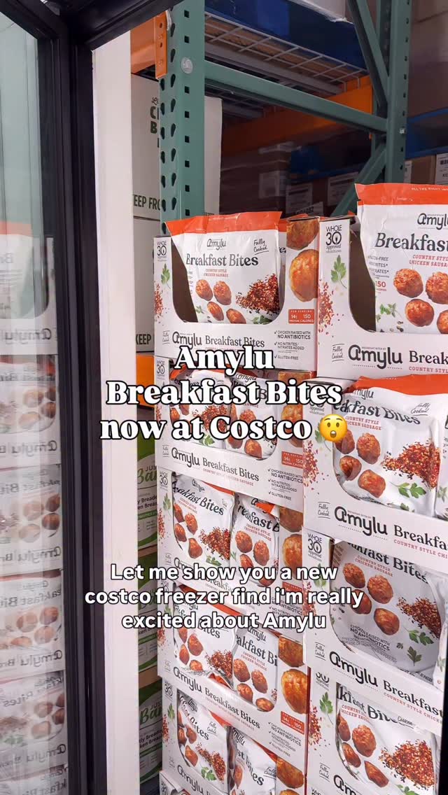 Instagram post by @costconewdeals for Amylu Foods. Caption reads: New freezer find at Costco! ❄️
@amylufoods just....