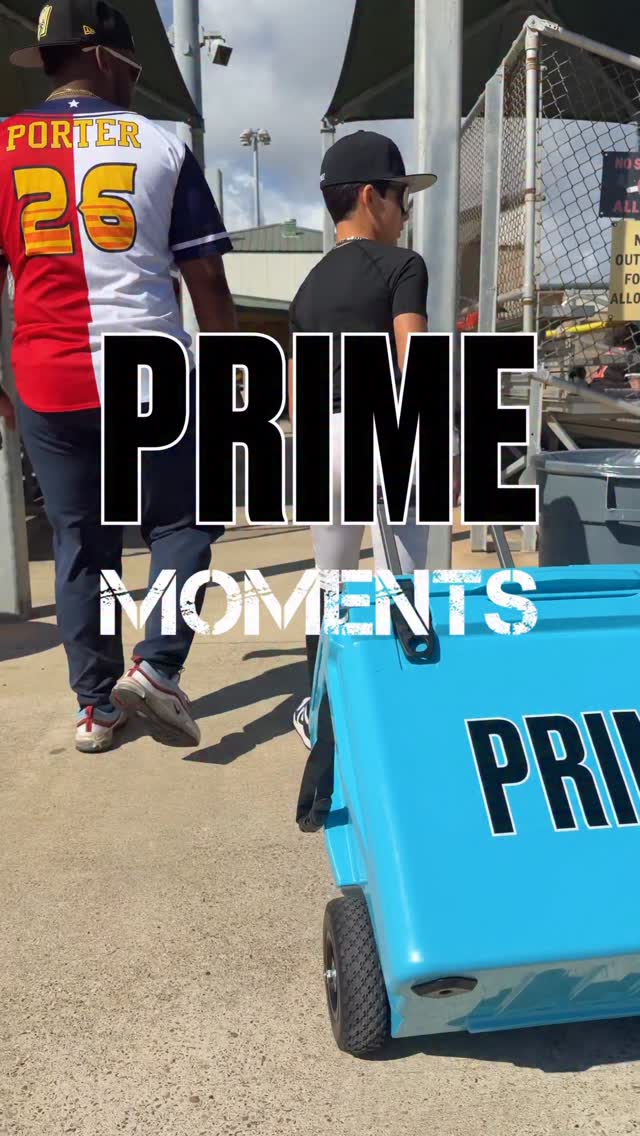 Instagram post by @basebroz for DrinkPrime. Caption reads: Prime moments #baseball #baseballlife #basebroz....
