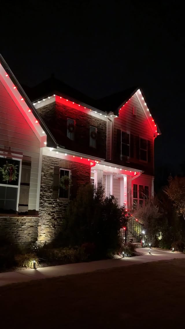 Instagram post by @philip_or_flop for Enbrighten. Caption reads: The holiday c9 bulb covers sold me on....