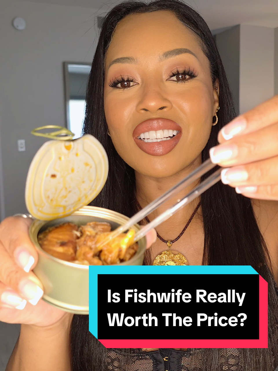 TikTok post by @ninadoesthemost for Fishwife. Caption reads: I think the video speaks for itself. @Fishwife....