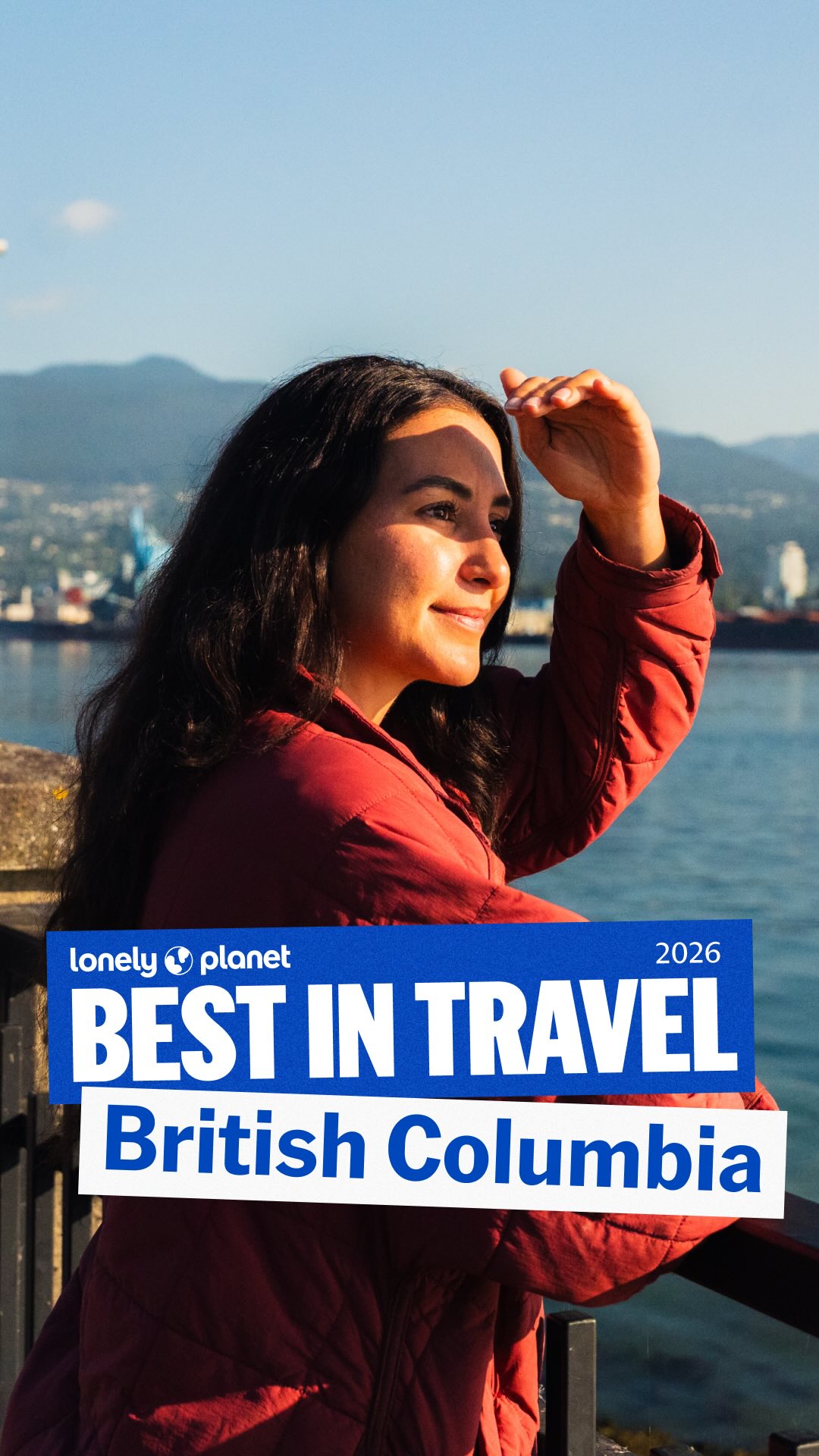 Instagram post by @angelaliggs for Lonely Planet. Caption reads: Swaying on a suspension bridge at Lynn Canyon,....