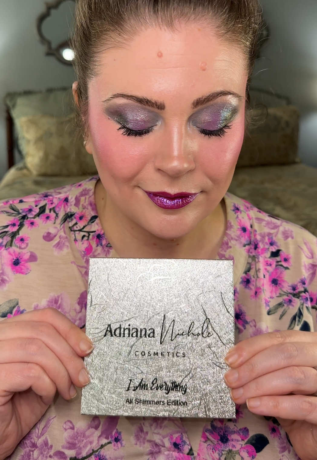 TikTok post by @melissa_beautyover40 for Adriana Nichole Cosmetics. Caption reads: Played with the @Adriana Nichole Cosmetics I Am....