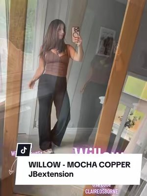 TikTok post by @claireossie for JBSelect4U. Caption reads: This wig is Willow in Micha Copper from....