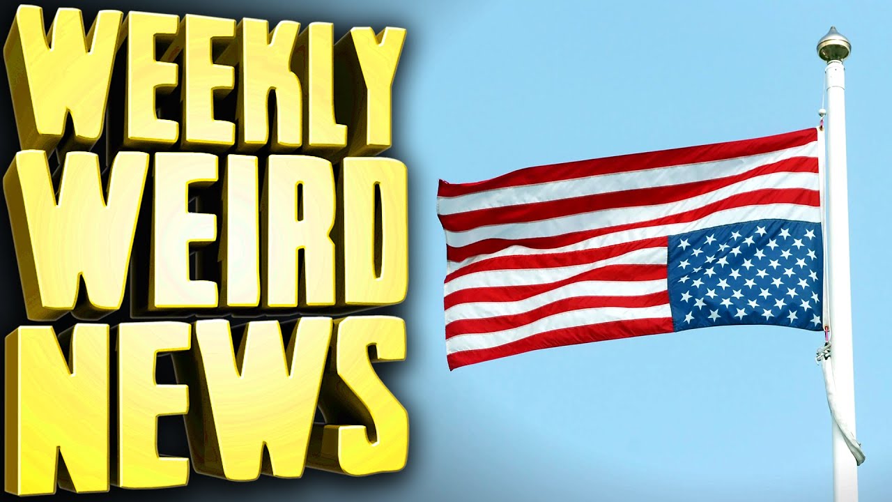 YouTube post by @InternetTodayTV for TechCrunch. Caption reads: 'Happy' Fourth of July - Bleakly Weird News.