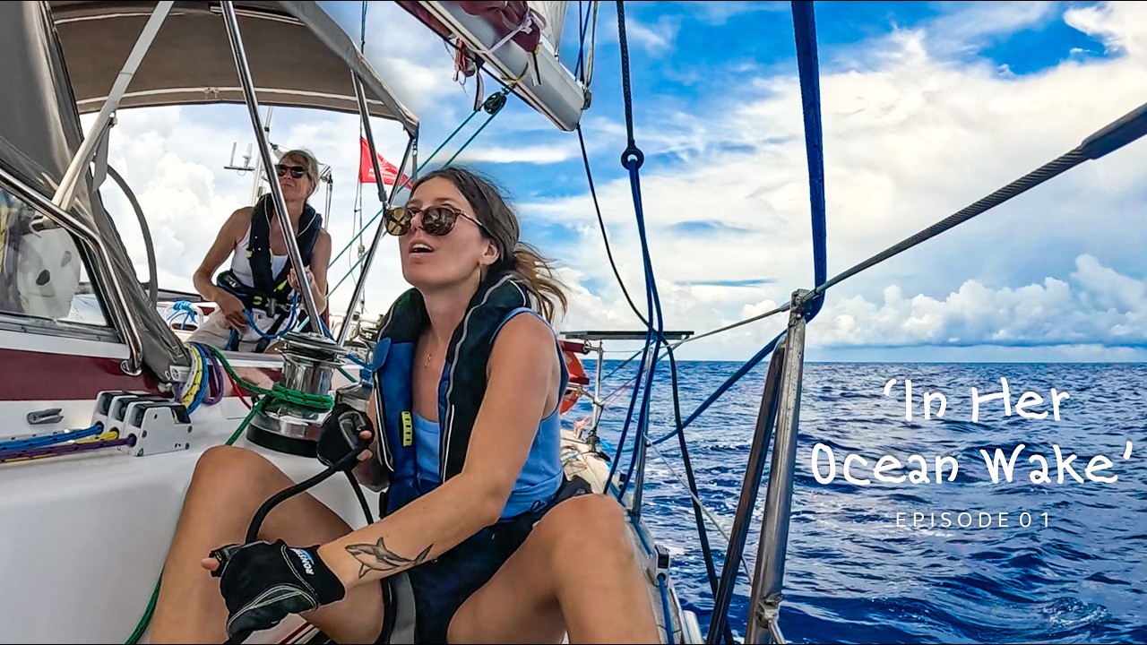 YouTube post by @SlimandSophSailingNakama for Renogy. Caption reads: 38 Day Pacific Ocean Non-Stop Crossing (Australia....