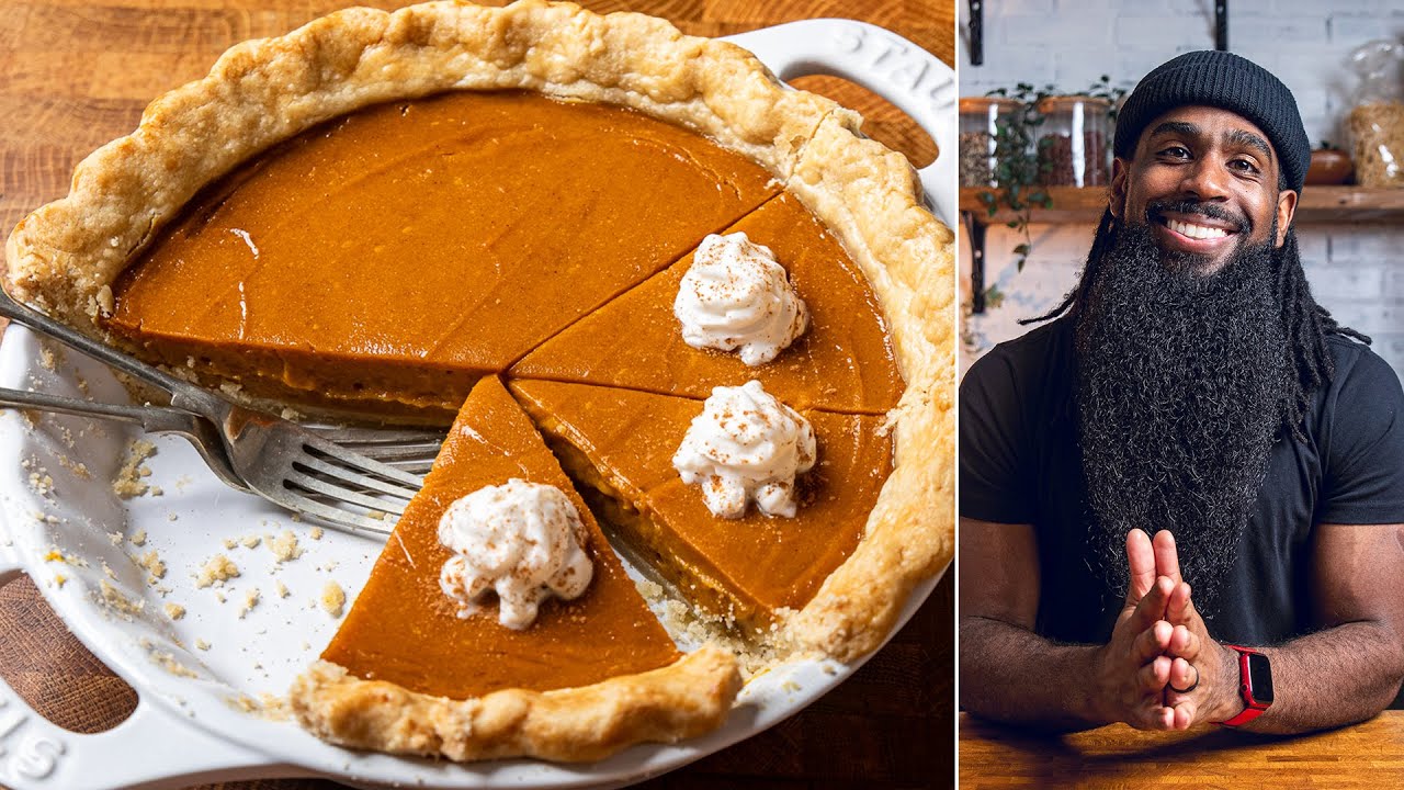 YouTube post by @thenarddogcooks for Flodesk. Caption reads: You Won't Believe This Pie Is Vegan! | Easy Vegan....