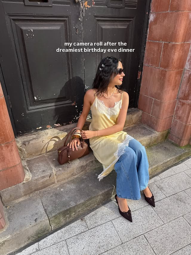 Instagram post by @sophiapathak for The Ivy Collection. Caption reads: I’m an Aries…ofc I celebrate my birthday eve 💛....