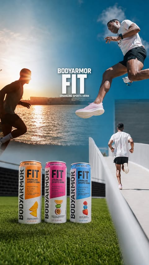 Instagram post by @joshdixon for BODYARMOR. Caption reads: [...] need hydration that can keep up.....