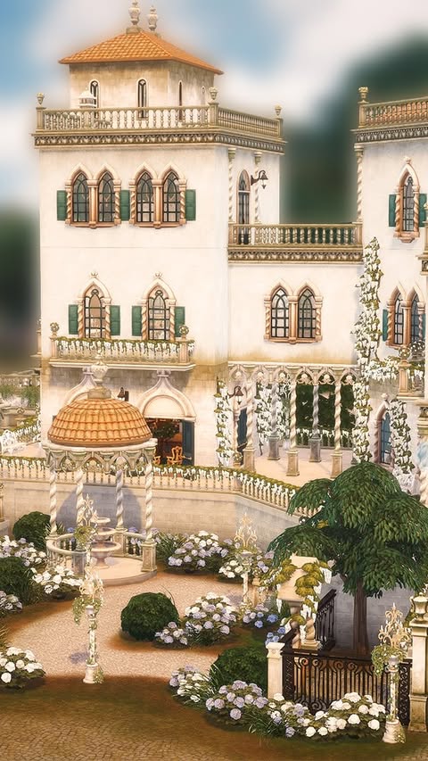 Instagram post by @evarotky_yt for Electronic Arts. Caption reads: I am SO excited to share the SECOND palace I built....