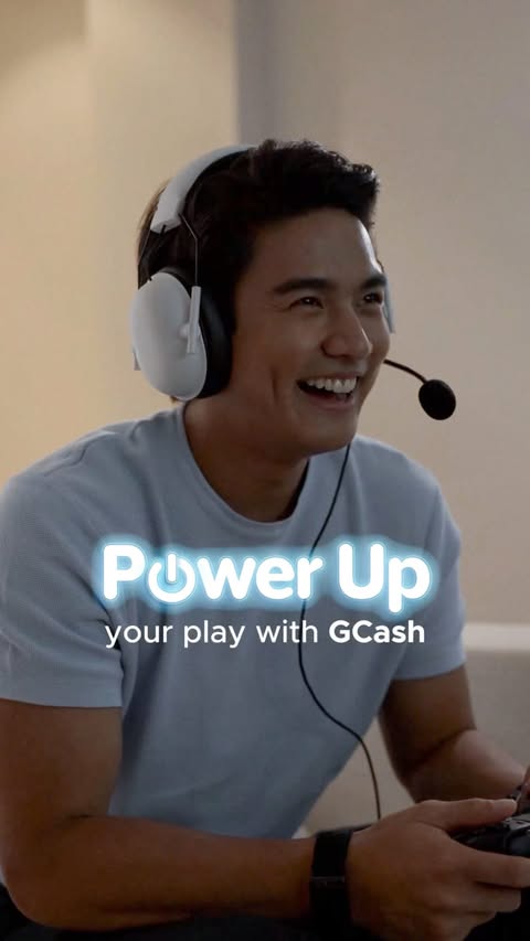 Instagram post by @michaelsager_ for GCash. Caption reads: [...] out. Log in. 🎮 Power Up Your Play with....