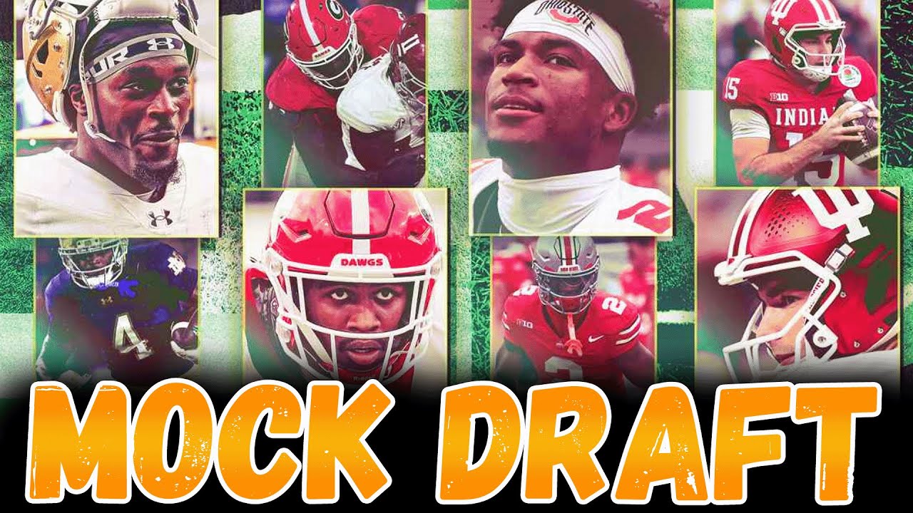 YouTube post by @Broshmo for ESPN. Caption reads: ESPN's 2026 NFL Mock Draft | Mock The Mock.