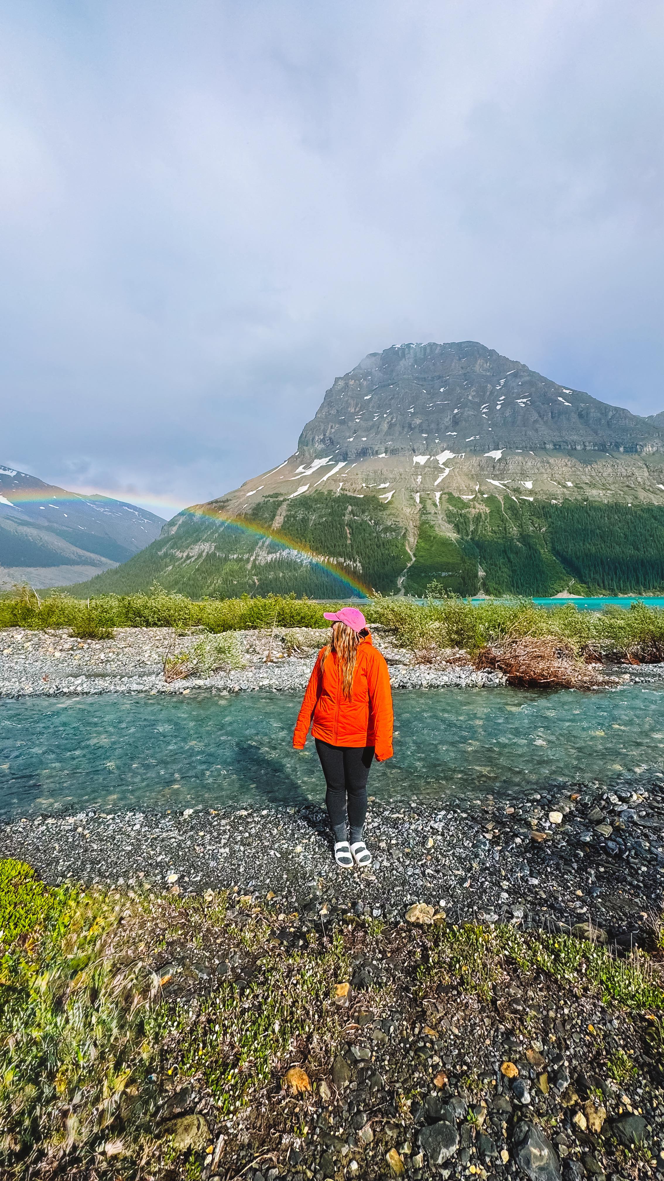 Instagram post by @samantha_pugh for Jetboil. Caption reads: Magical to say the least🥹🌈🌦️💧

•
•
•
#outdoors....