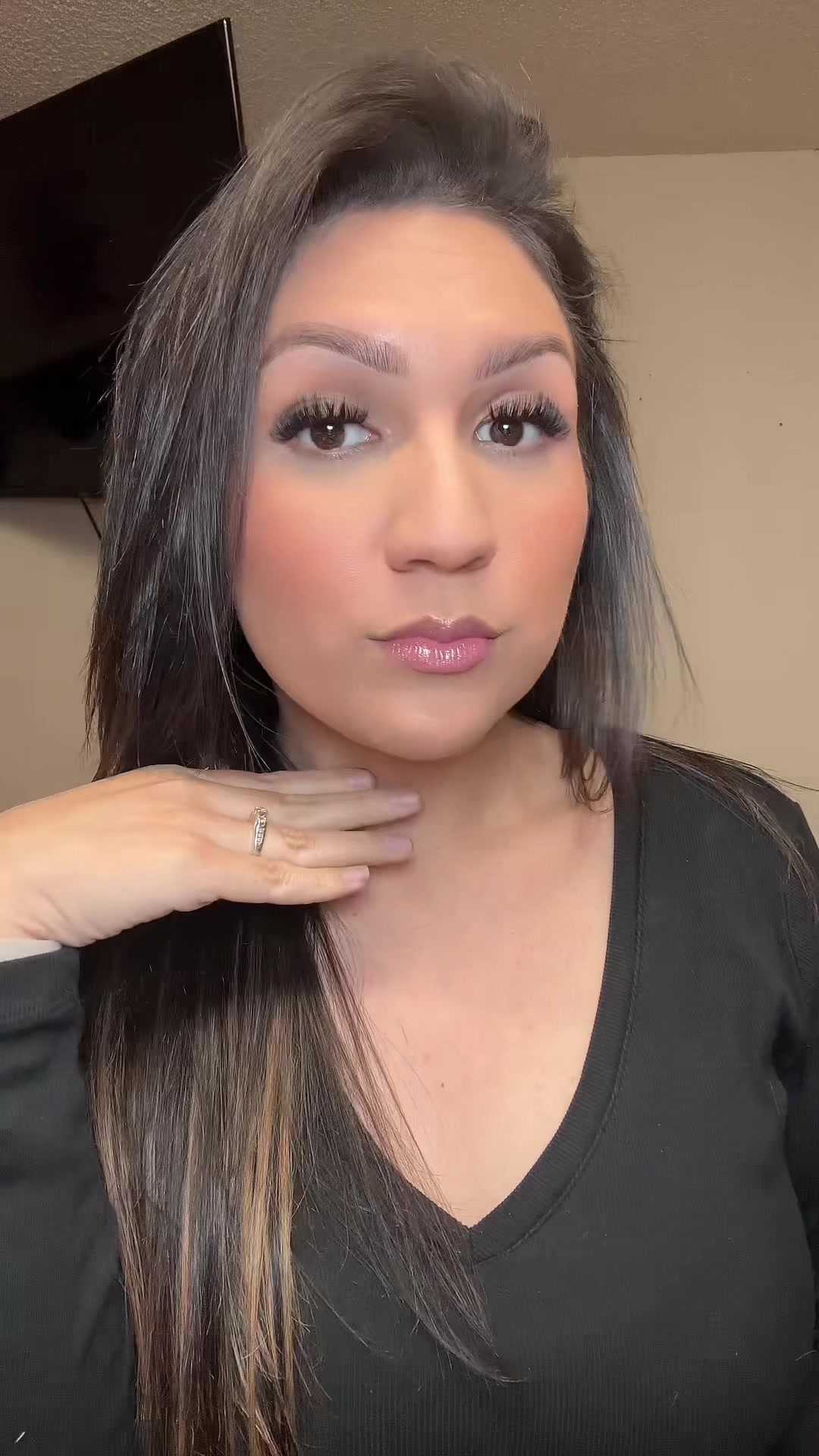 TikTok post by @jennyv004 for Too Faced. Caption reads: Born this way foundation is half off from @Too....