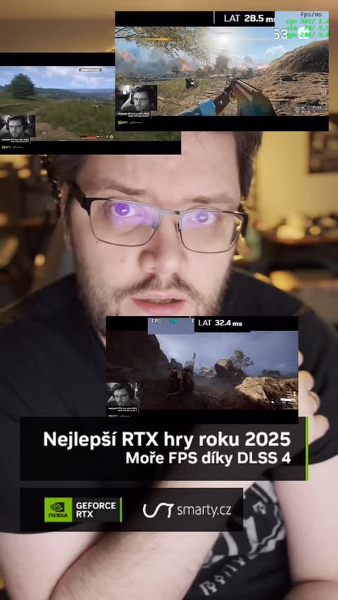 Instagram post by @mazarin1k for NVIDIA GeForce. Caption reads: Expedice 33 se do meho vyberu nedostala - #RTXON....