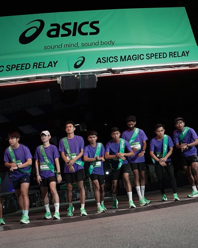 Instagram post by @bukanrunclub for ASICS. Caption reads: Fast, energetic, and full of team spirit! 

Last....
