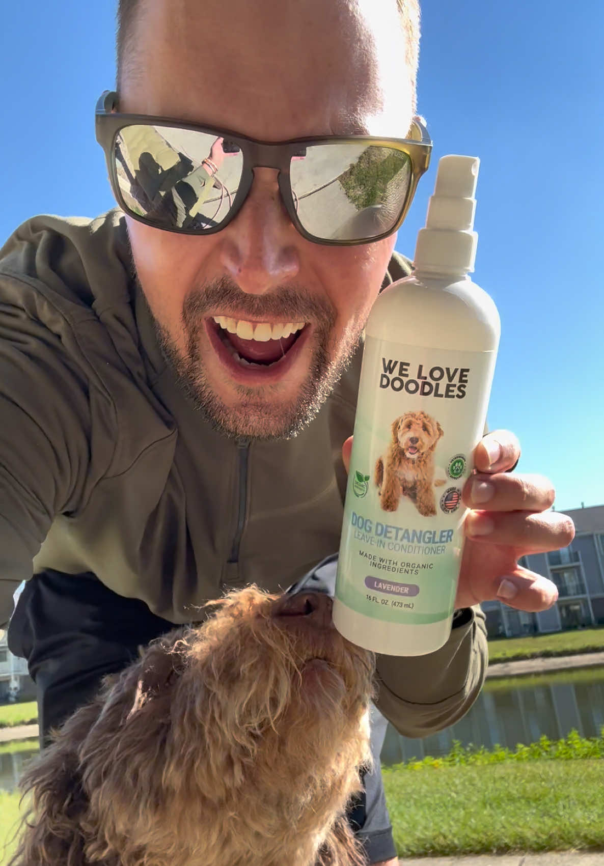 TikTok post by @ryleyandkristin for We Love Doodles. Caption reads: [...] conditioning reset for the doodle....