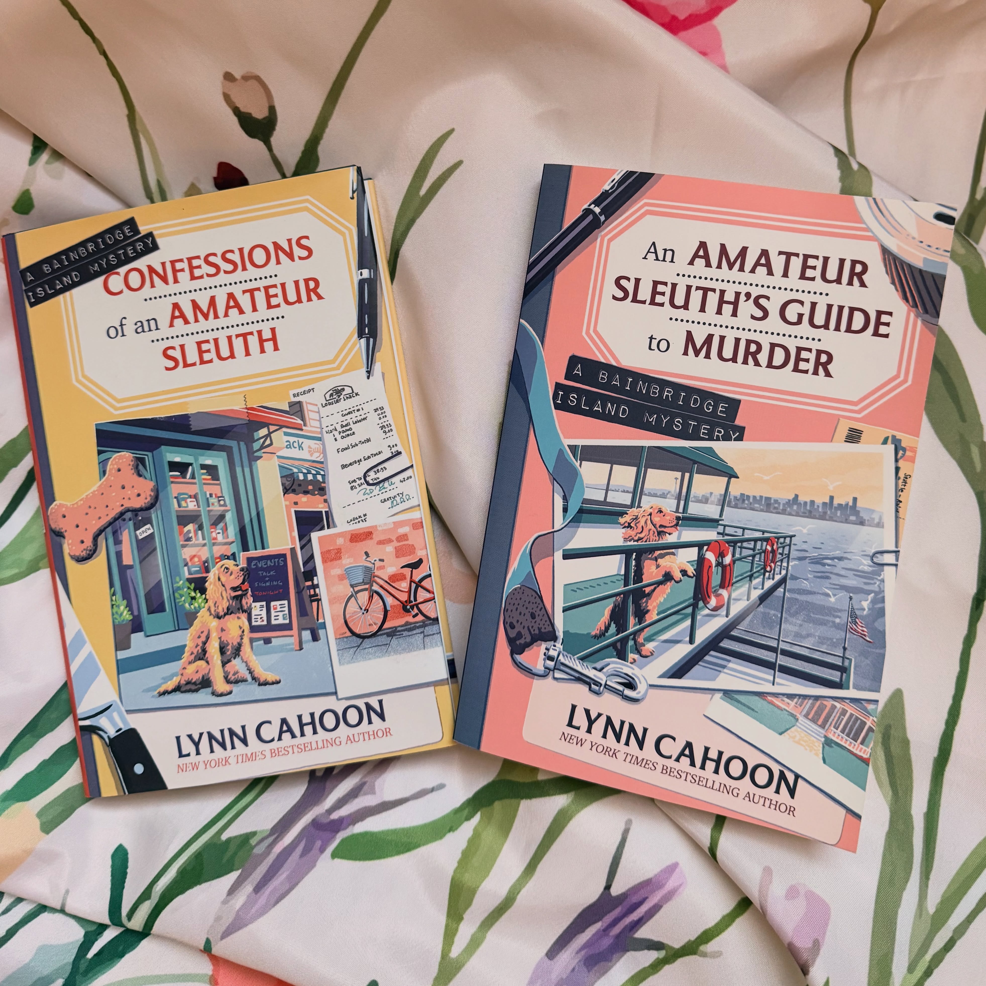 Instagram post by @on_a_sandbar for TLC Book Tours. Caption reads: [...] SLEUTH by Lynn Cahoon! Thank you....