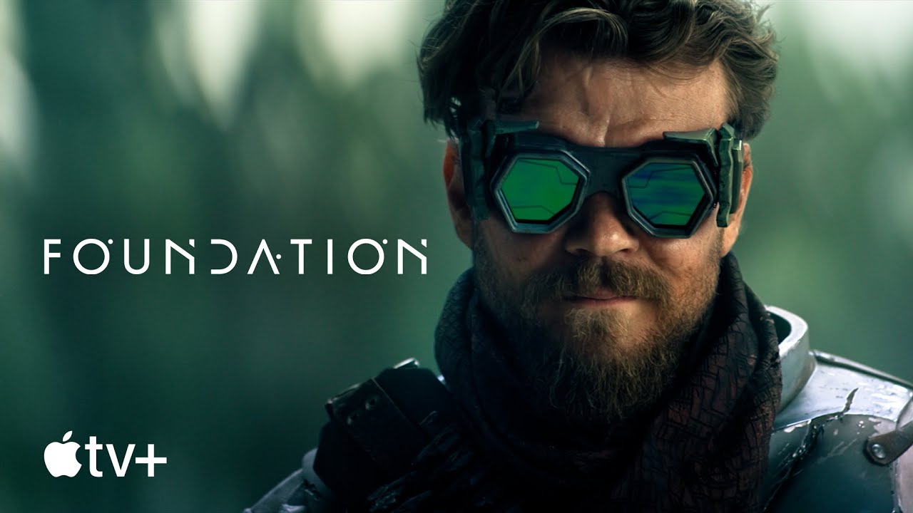 YouTube post by @AppleTV for GIPHY. Caption reads: Foundation — The Mule Arrives | Season 3 Scene |....