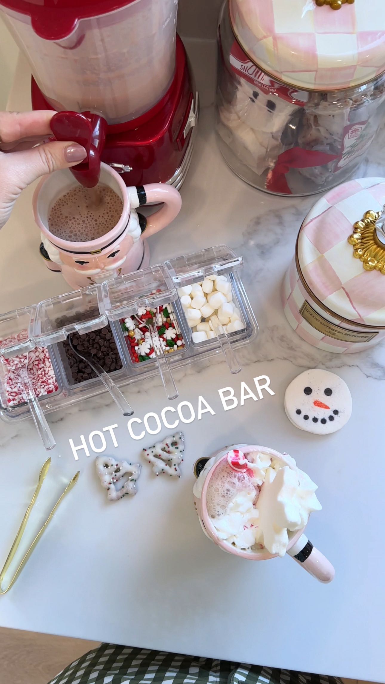 Instagram post by @carissacleansitall for Afterpay. Caption reads: Adding a little holiday magic with a hot cocoa....