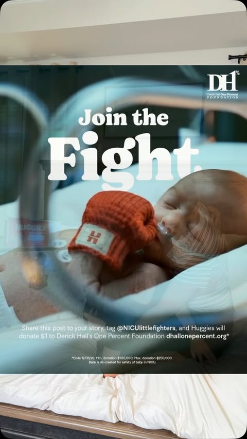 Instagram post by @officialmartinfam for Huggies. Caption reads: [...] Awareness Month, we’re partnering with....
