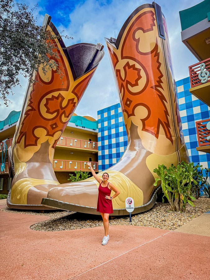 Instagram post by @laurendreamsofmagic for BaubleBar. Caption reads: Disney’s All-Star Music Resort’s Country Fair....