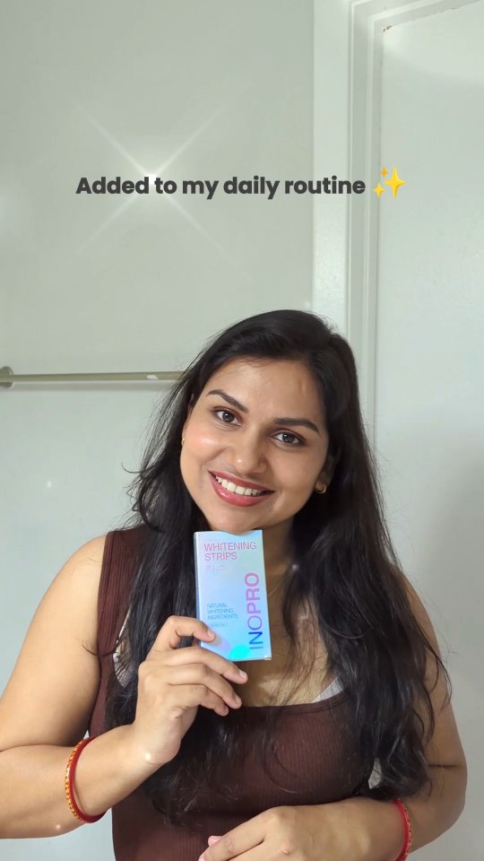 Instagram post by @being__mum for Stack Influence. Caption reads: [...] smile care routine 🤍 @inopro.us....