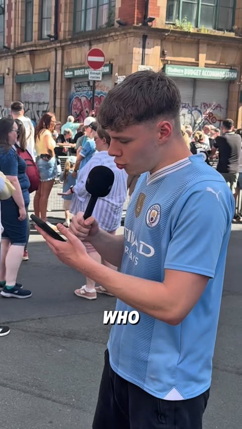 Instagram post by @lukestanley03 for Revolut. Caption reads: [...] do these fans know Manchester City? 👀....