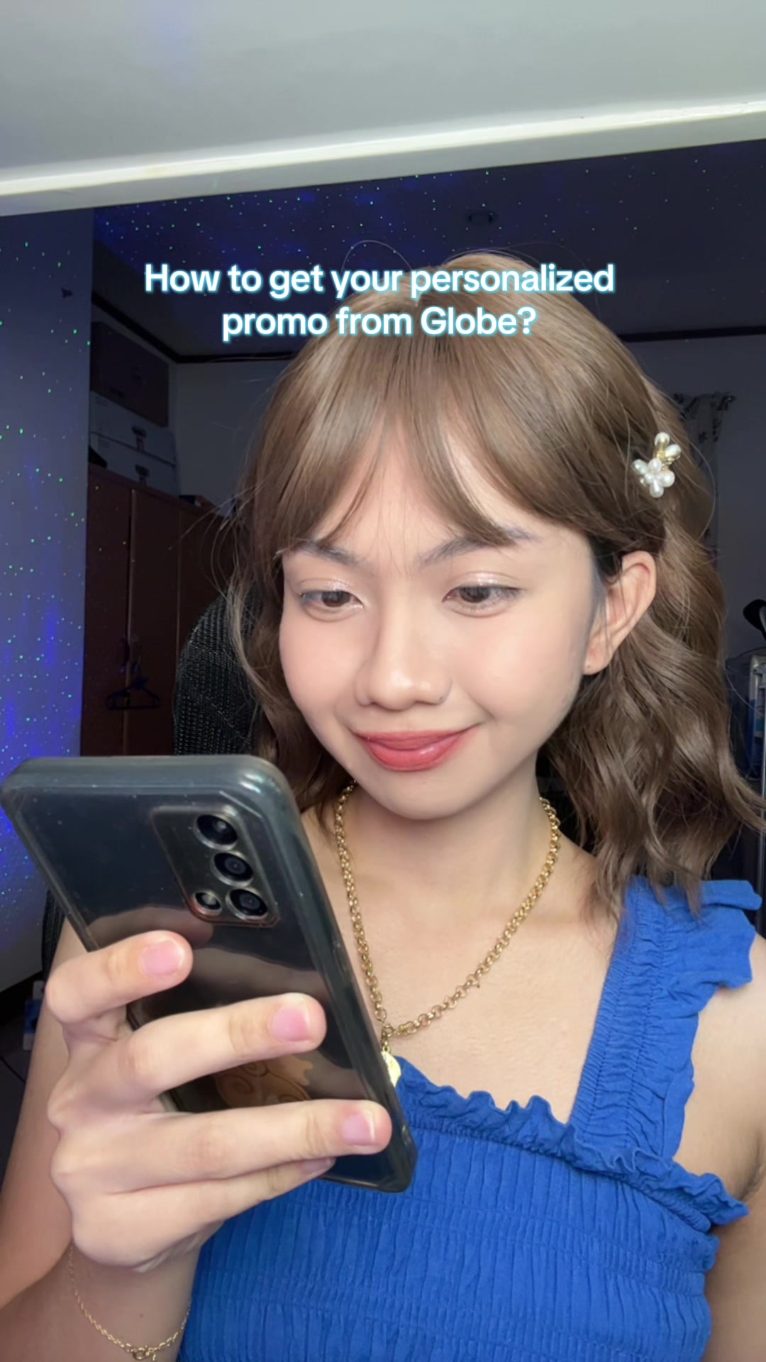 TikTok post by @asterainx for Globe Telecom. Caption reads: [...] on the GlobeOne app and see what @Globe....