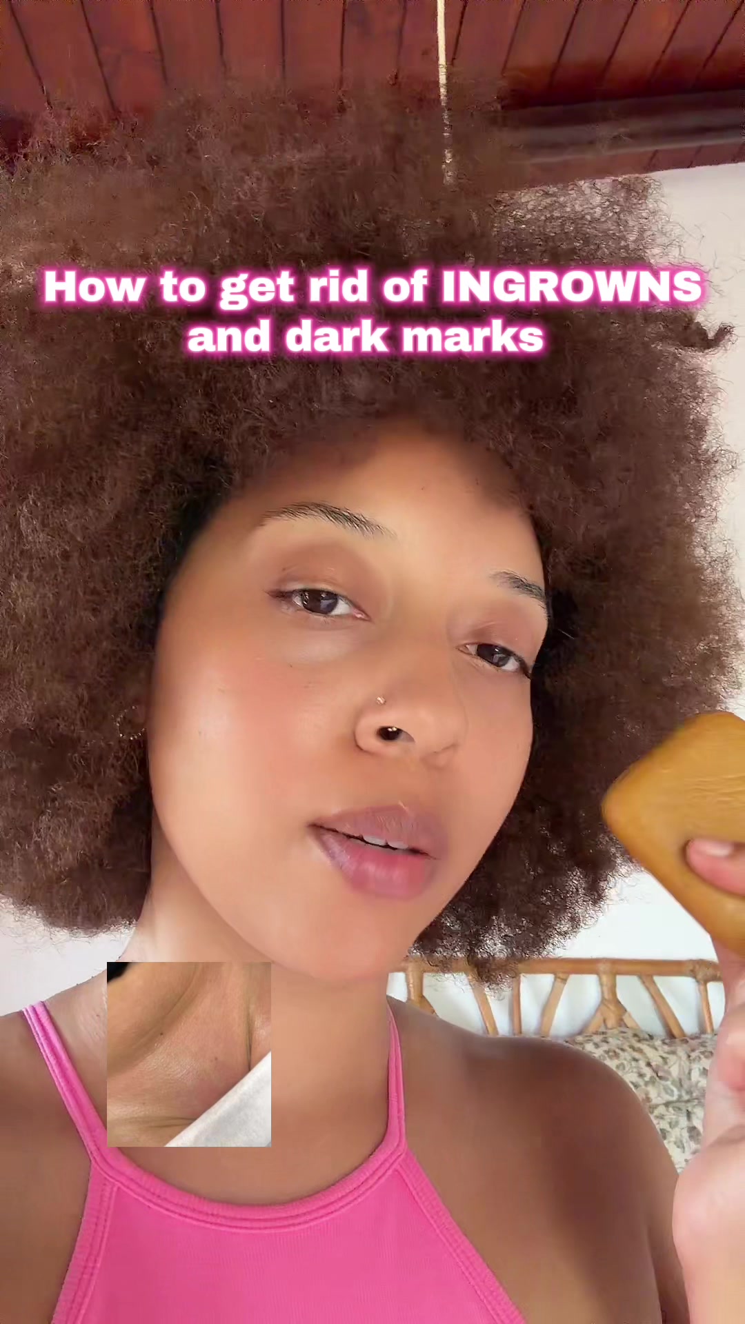 TikTok post by @theroyalcesarstm for Honey Glow. Caption reads: [...] I consistently exfoliate the area with honey....