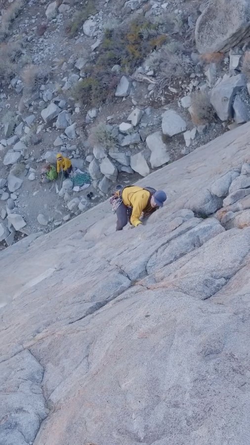 Instagram post by @richcmanley for PITAKA. Caption reads: No better time to climb some Sierra granite than....