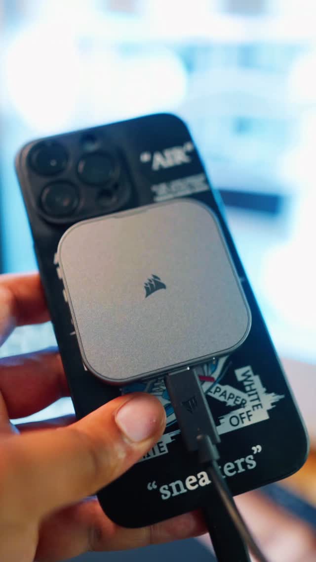 Instagram post by @ishotbytim for CORSAIR. Caption reads: [...] phone, you might need this fr. 🫣 📸....