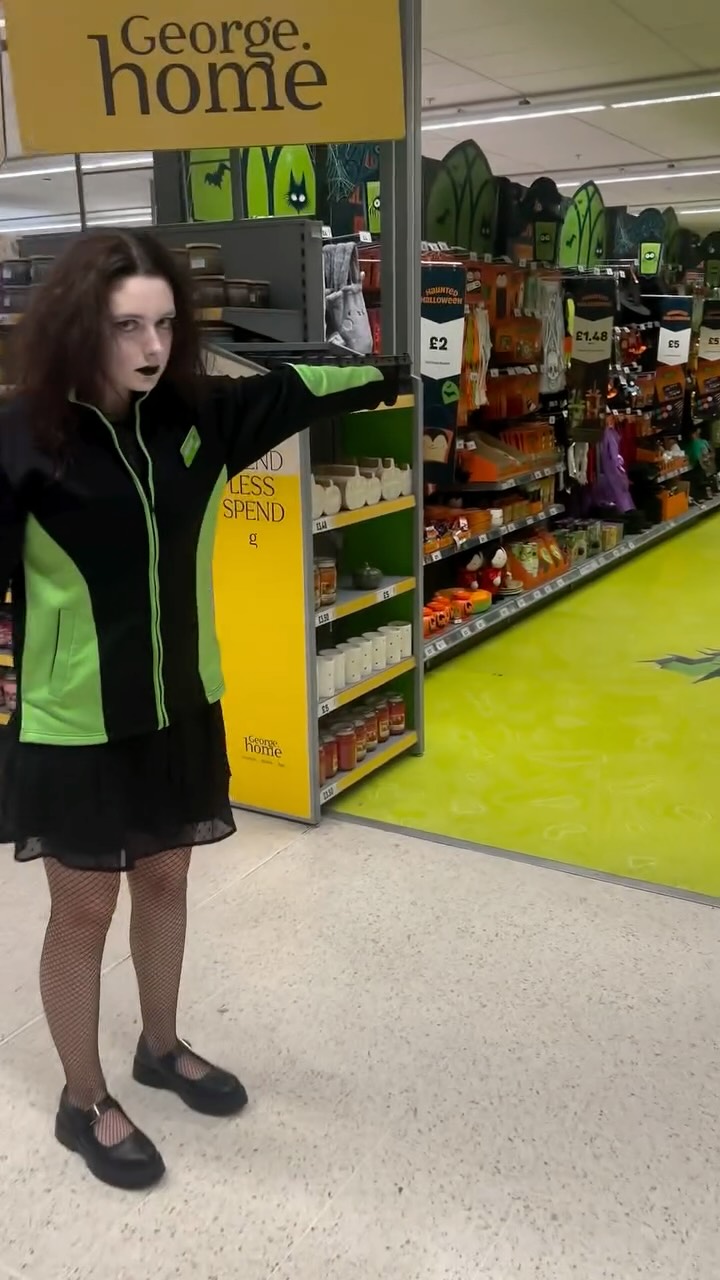 Instagram post by @laurabfulgenzi for Asda. Caption reads: AD There’s something haunting the aisles at @asda....