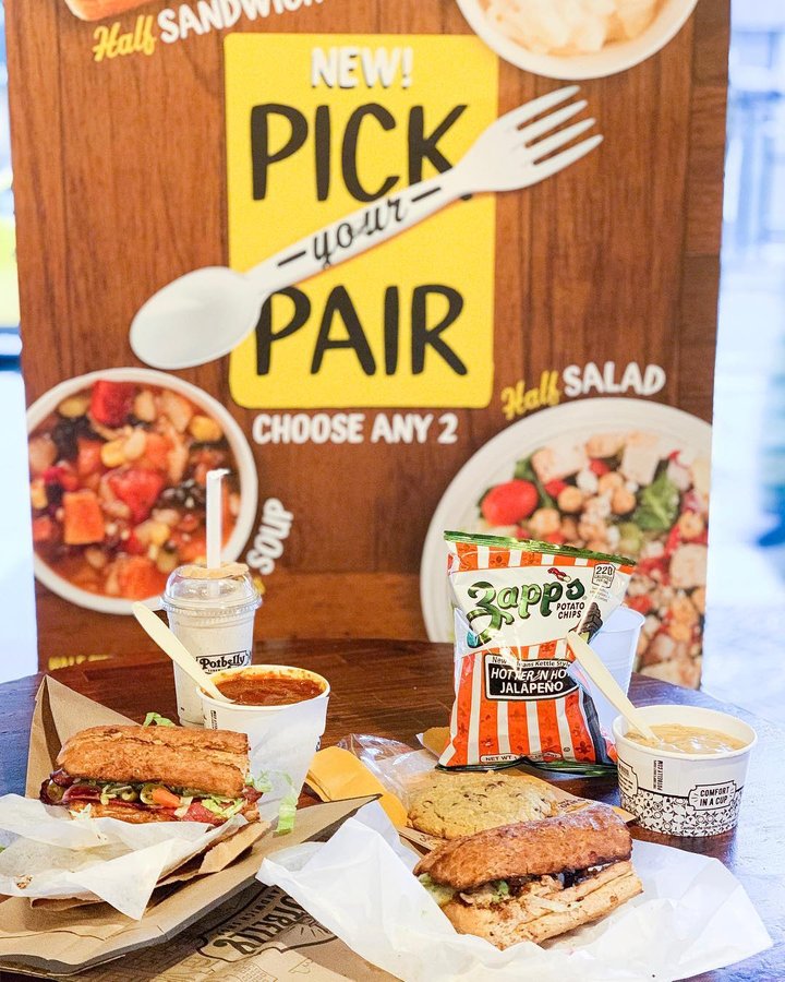 Instagram post by @chicagofoodcoop for Foodie Tribe. Caption reads: Perks of having @potbellysandwichshop within....