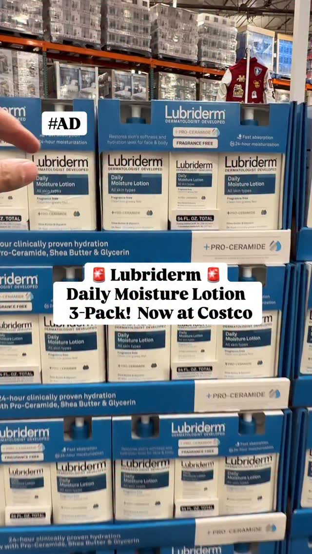 Instagram post by @costconew for Lubriderm. Caption reads: I picked up some great finds during my Costco haul....