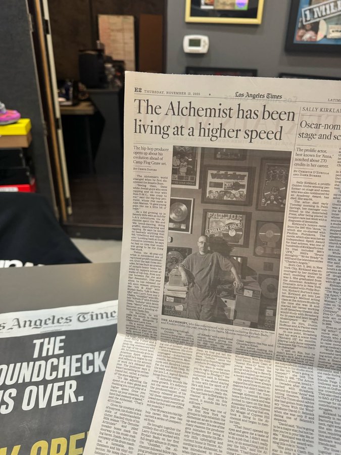 Instagram post by @alanthechemist for Los Angeles Times. Caption reads: Thank you @latimes 🙏🏽.