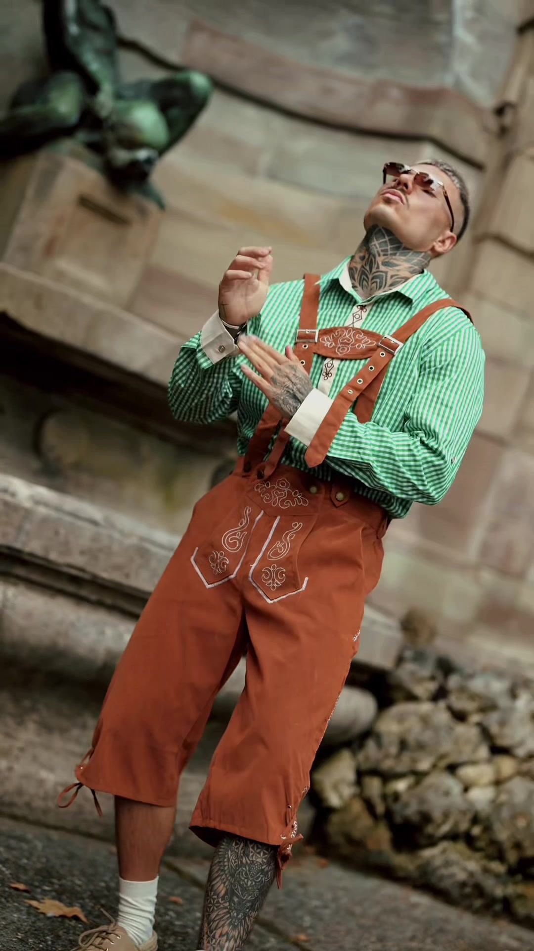TikTok post by @arturkramer_ for COOFANDY. Caption reads: [...] 🥨 Oktoberfest Dress Inspo — Coofandy....