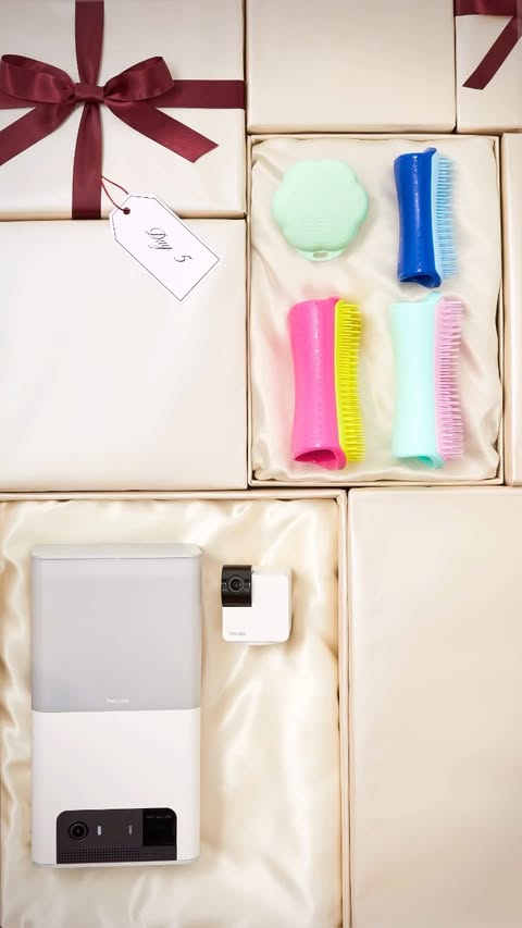 Instagram post by @petcube for Tangle Teezer. Caption reads: GIVEAWAY / On the 5th day of Christmas, Pet Teezer....