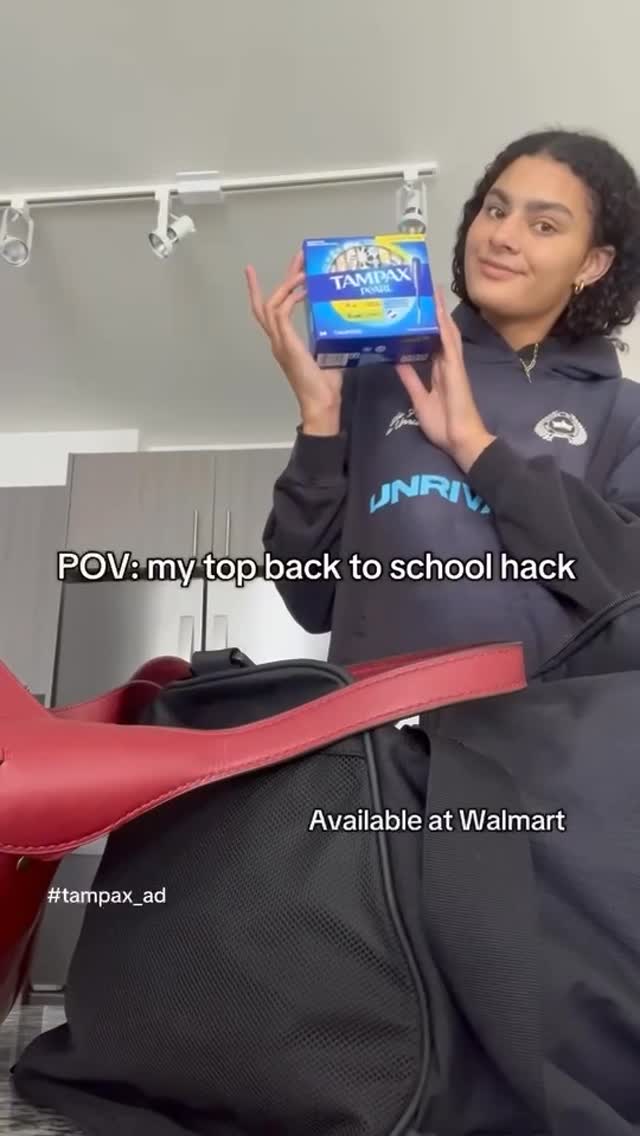 Instagram post by @laurenmariebetts for Tampax. Caption reads: #Tampax_Ad @tampax My life as a student-athlete is....