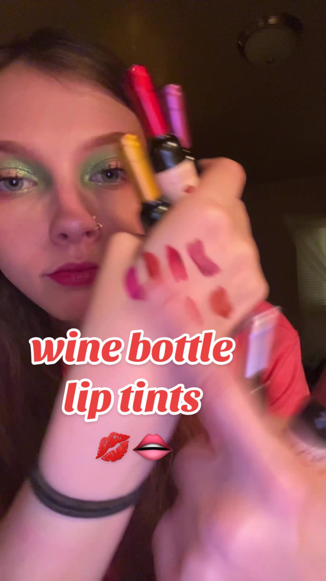 TikTok post by @exhaustedmamat for Aliver. Caption reads: @ALIVER #aliverbeauty #liptint #makeup #beauty....