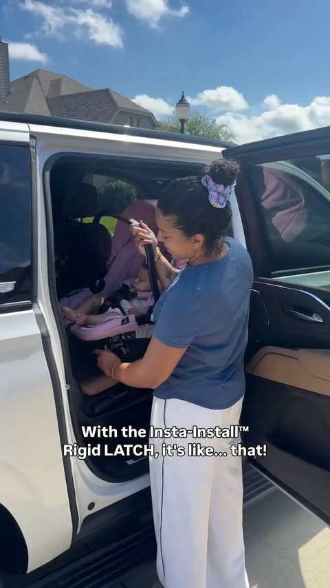 Instagram post by @camillesmiith for Graco. Caption reads: #AD #graco_partner Our Graco GoMax™ Infant Car....