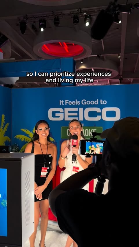 Instagram post by @itserinconfortini for iHeartRadio. Caption reads: [...] live in the moment with @GEICO at the....