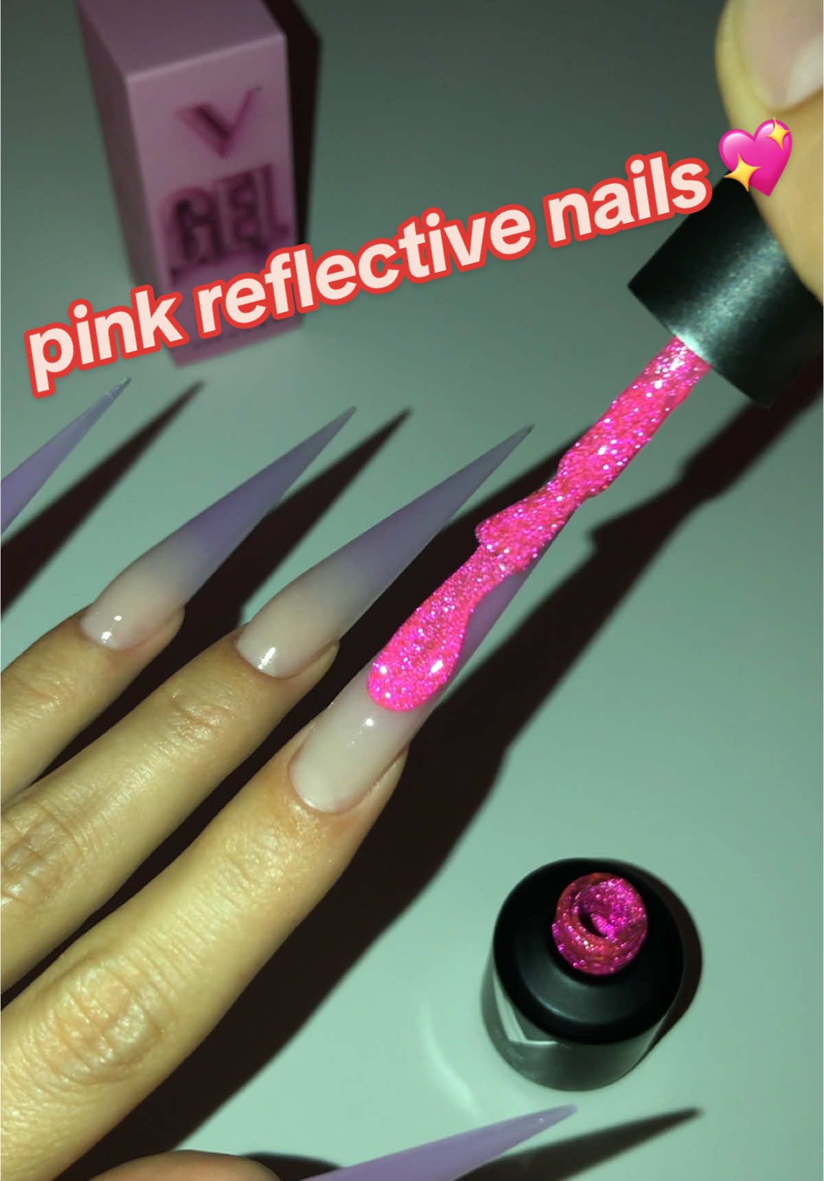 TikTok post by @noodle_yess for VBeautyPure. Caption reads: [...] NAILS 💖 code: NOODLE10 @vbeautypure wearing....