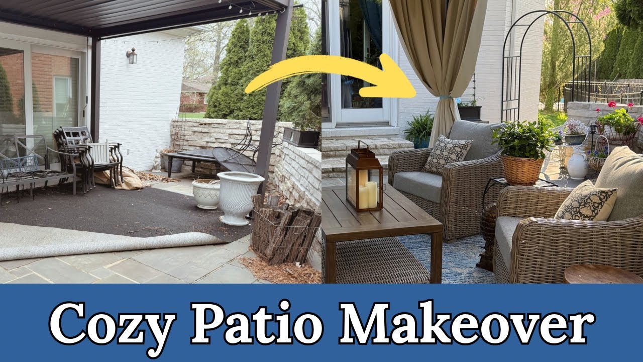 YouTube post by @CanterburyCottage for Magic Mind. Caption reads: From Cold to COZY: My Best Ever Patio Makeover!.