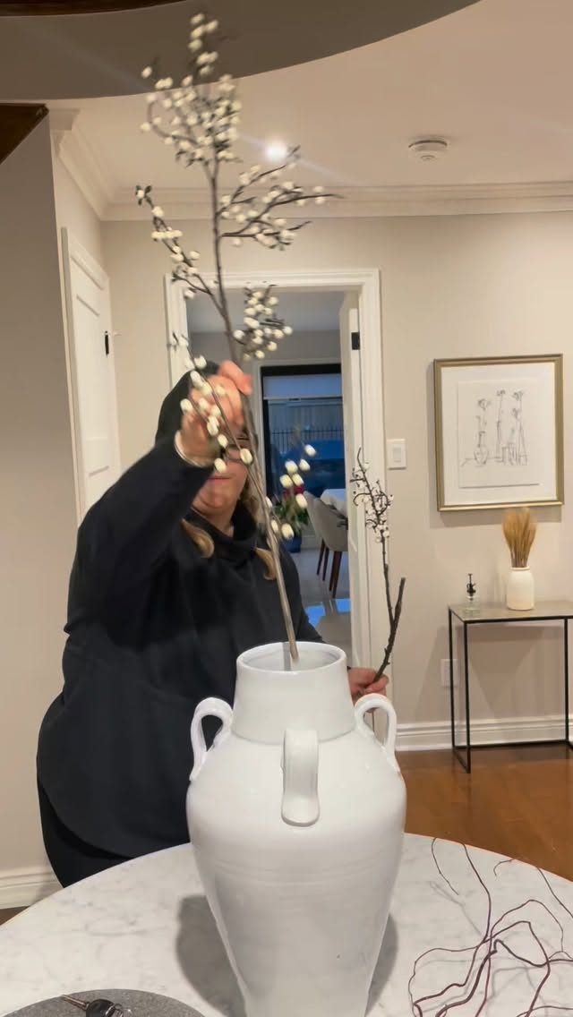 Instagram post by @thewreathcoach for HomeSense. Caption reads: My favorite winter faux florals from....