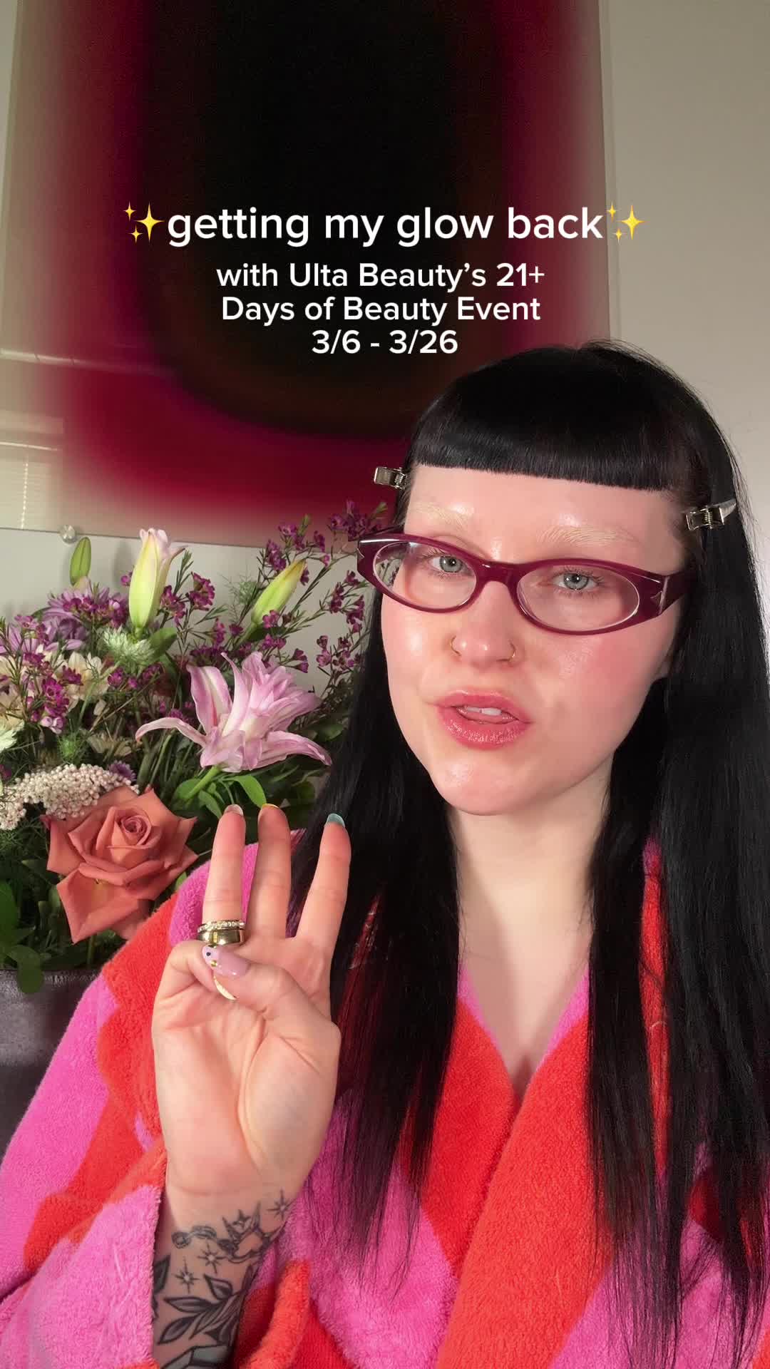 TikTok post by @theglowscout for Sunday Riley. Caption reads: [...] global Zero Pore Pad 3/20 - @Sunday Riley....