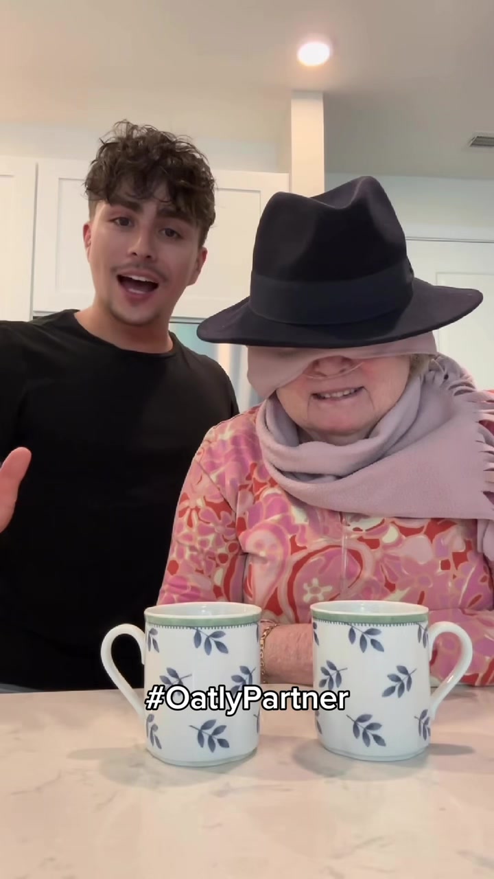 TikTok post by @goobigubbi for Oatly. Caption reads: she got that DOMP @Oatly #oatlypartner .