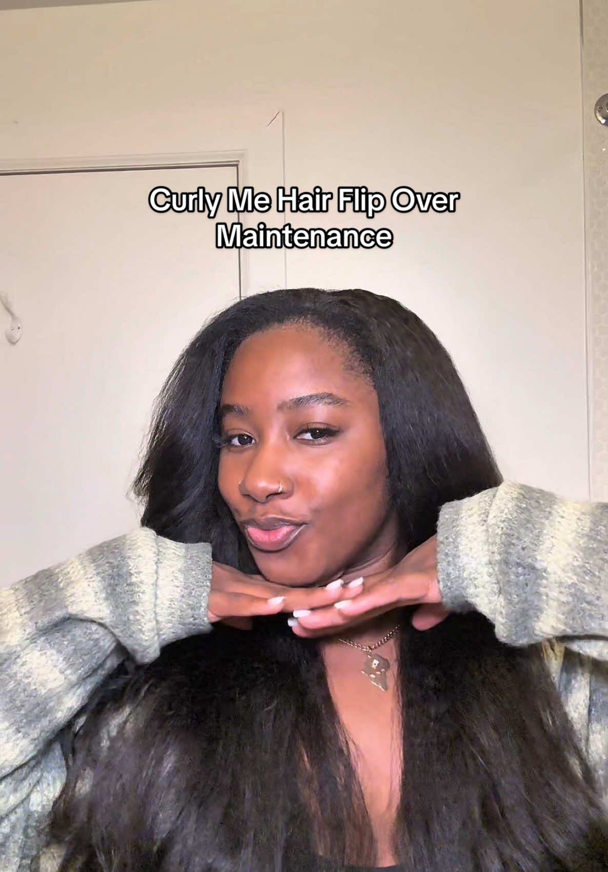 TikTok post by @nique.atnight for Curlyme. Caption reads: [...] The NYC weather doesn’t want me and my....