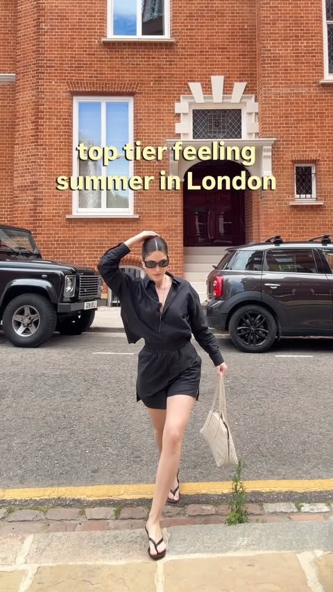 Instagram post by @beyzacakr for Monica Vinader Official. Caption reads: if it is sunny, London is the best outfit details:....